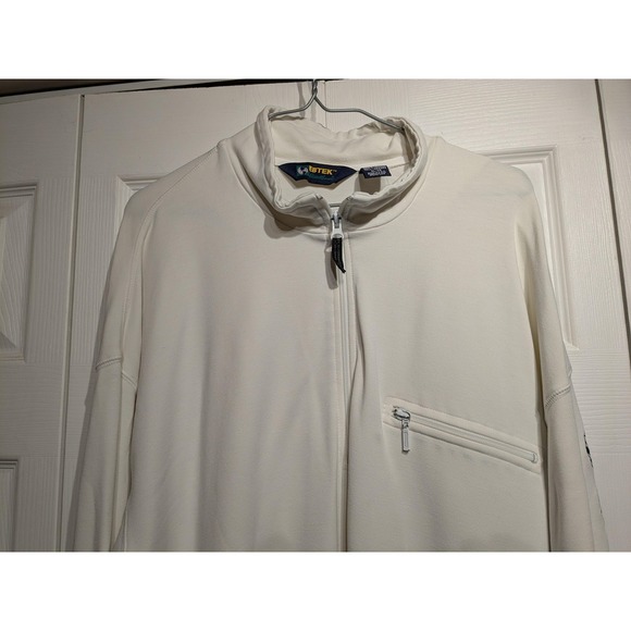 Eddie Bauer EBTEK Pullover Mens XLT‎ White Quarter Zip Mock Neck Chest Pocket - Picture 3 of 16